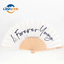Personalized custom printed wooden hand held folding fans